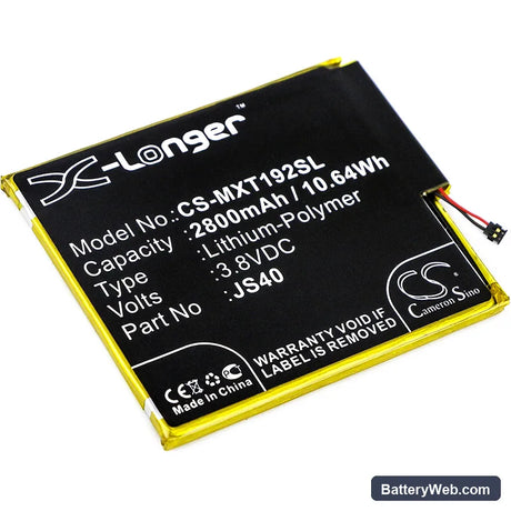 Motorola Moto Z3 Play Replacement Battery, 3.8V, 2800mAh, Li-Polymer 1