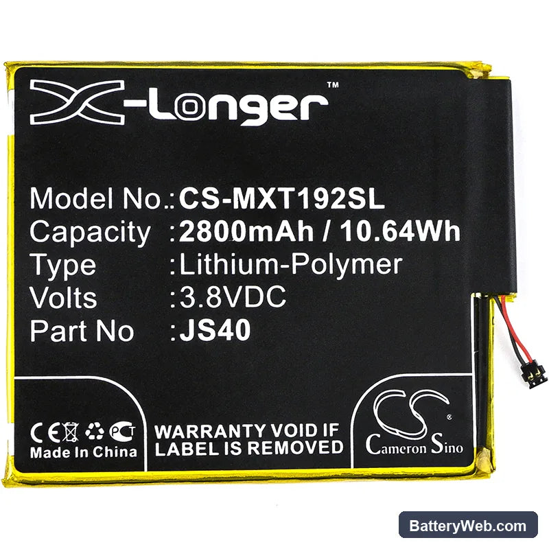 Motorola Moto Z3 Play Replacement Battery, 3.8V, 2800mAh, Li-Polymer 3
