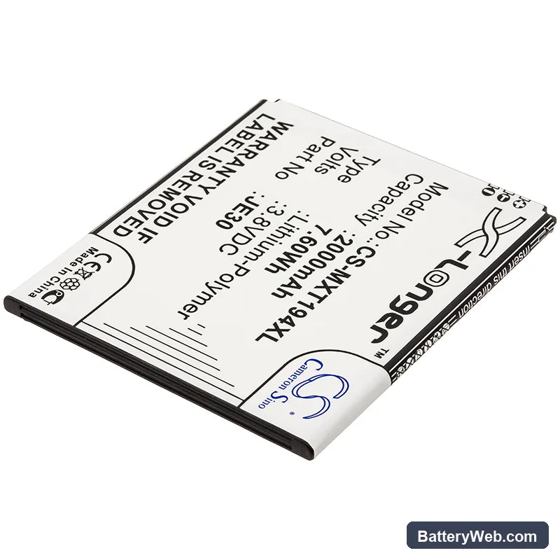 Motorola Moto E5 Play Go Edition Replacement Battery, 3.8V, 2000mAh, Li-Polymer 2