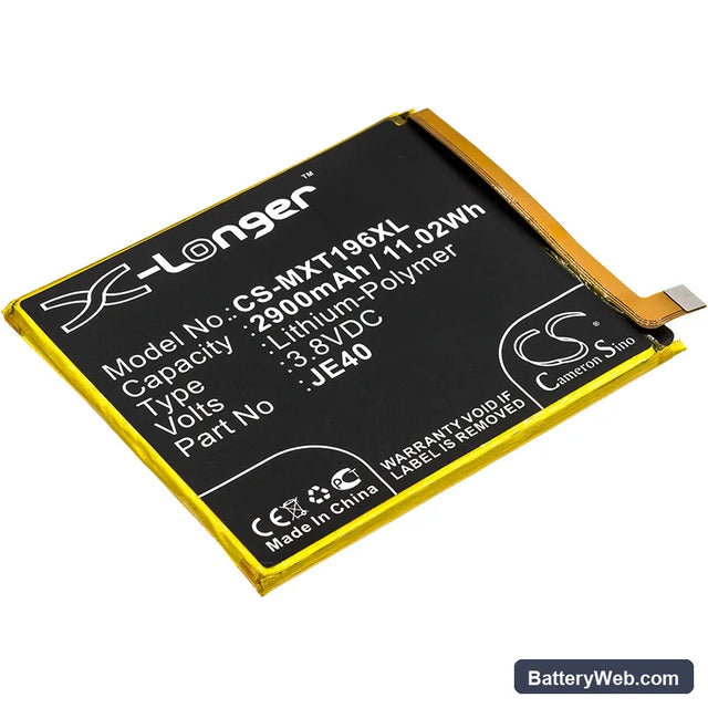 Motorola One Replacement Battery, 3.8V, 2900mAh, Li-Polymer 1