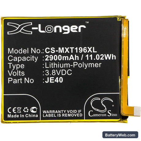 Motorola One Replacement Battery, 3.8V, 2900mAh, Li-Polymer 3