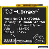 Motorola Razr 2019 Replacement Battery, 3.8V, 1100mAh, Li-Polymer 3