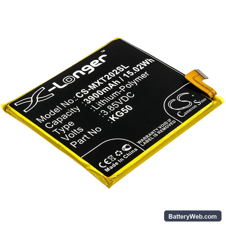 Motorola Moto One Hyper Replacement Battery, 3.85V, 3900mAh, Li-Polymer 1