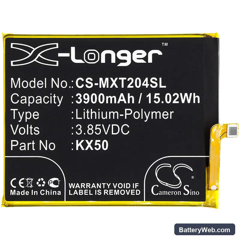 Motorola Moto G Pro Replacement Battery, 3.85V, 3900mAh, Li-Polymer 3
