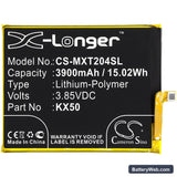 Motorola Moto G Pro Replacement Battery, 3.85V, 3900mAh, Li-Polymer 3