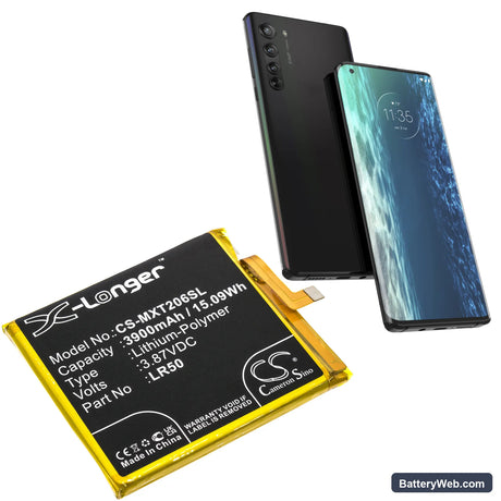 Motorola Moto Edge Replacement Battery, 3.87V, 3900mAh, Li-Polymer 5