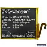 Motorola Moto G 5G Plus Replacement Battery, 3.85V, 4850mAh, Li-Polymer 3