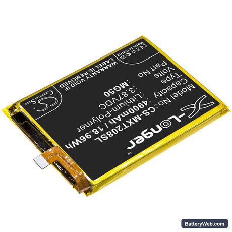 Motorola Moto G9 Plus Replacement Battery, 3.87V, 4900mAh, Li-Polymer 2
