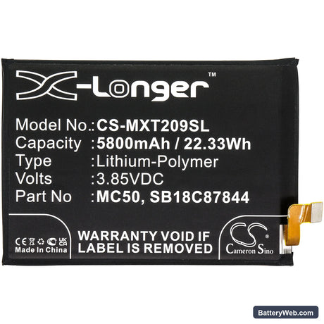 Lenovo K12 Pro Replacement Battery, 3.85V, 5800mAh, Li-Polymer 3