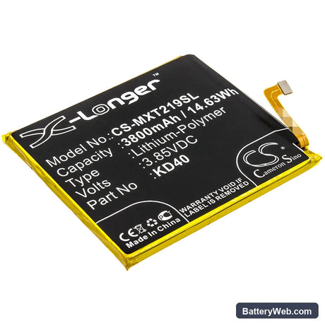 Motorola Moto G8 Plus Replacement Battery, 3.85V, 3800mAh, Li-Polymer 1