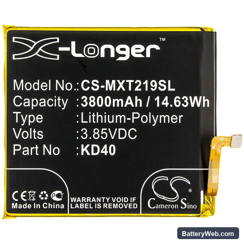 Motorola Moto G8 Plus Replacement Battery, 3.85V, 3800mAh, Li-Polymer 3