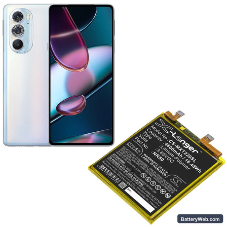 Motorola Moto Edge X30 Replacement Battery, 3.85V, 4800mAh, Li-Polymer 5