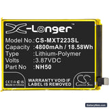 Motorola Moto G22 Replacement Battery, 3.87V, 4800mAh, Li-Polymer 3