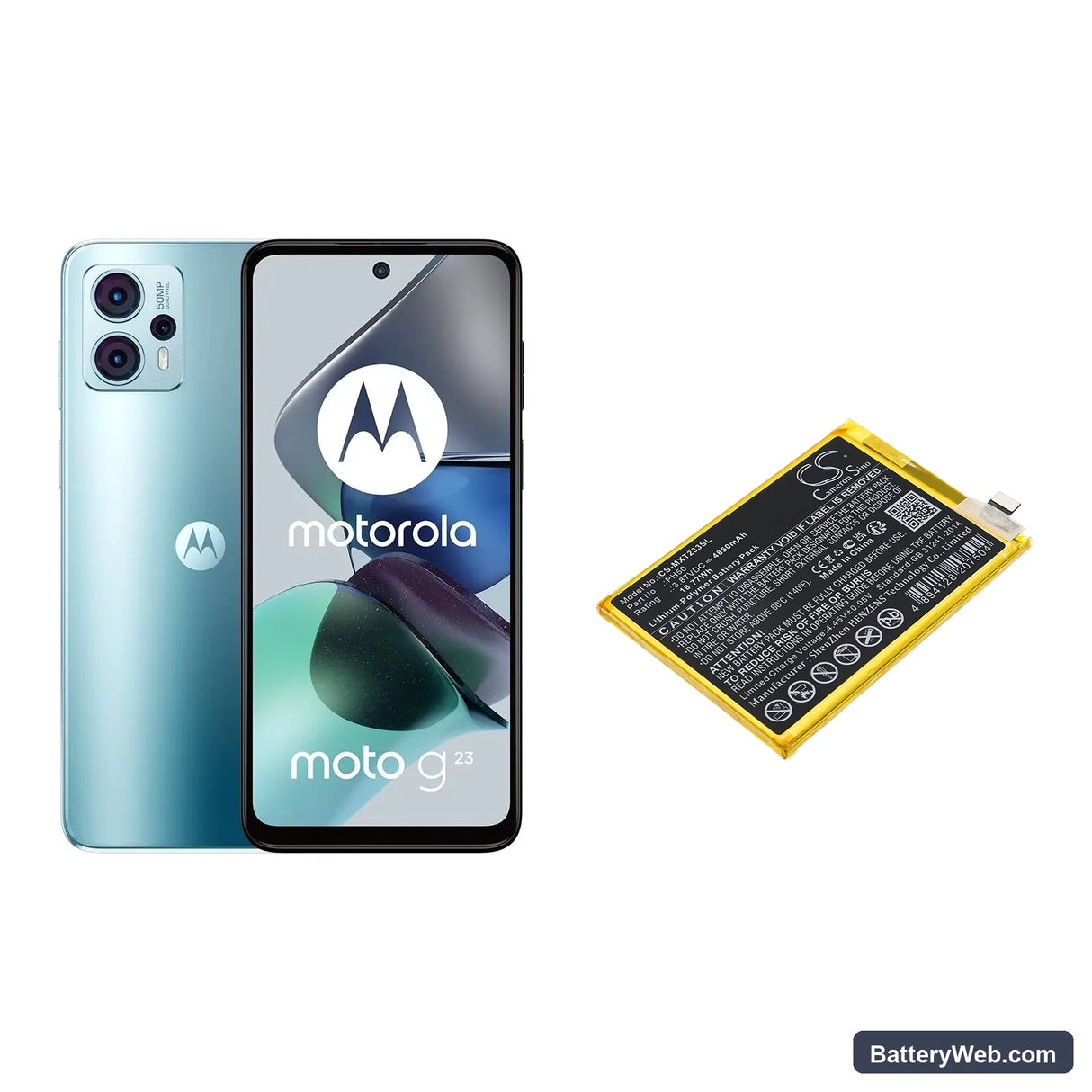 Motorola XT2333 Replacement Battery, 3.87V, 4850mAh, Li-Polymer 5
