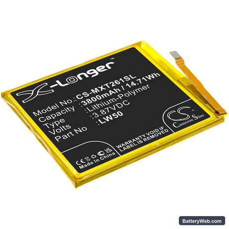 Motorola Moto Edge Plus Replacement Battery, 3.87V, 3800mAh, Li-Polymer 1