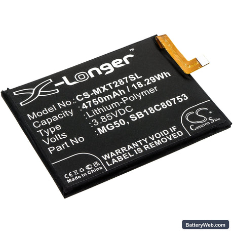 Motorola Moto G9 Plus Replacement Battery, 3.85V, 4750mAh, Li-Polymer 1