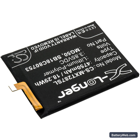 Motorola Moto G9 Plus Replacement Battery, 3.85V, 4750mAh, Li-Polymer 2