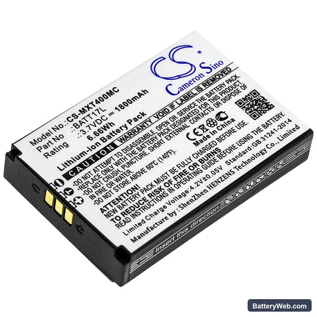 Midland XTC400 Replacement Battery, 3.7V, 1800mAh, Li-ion 1