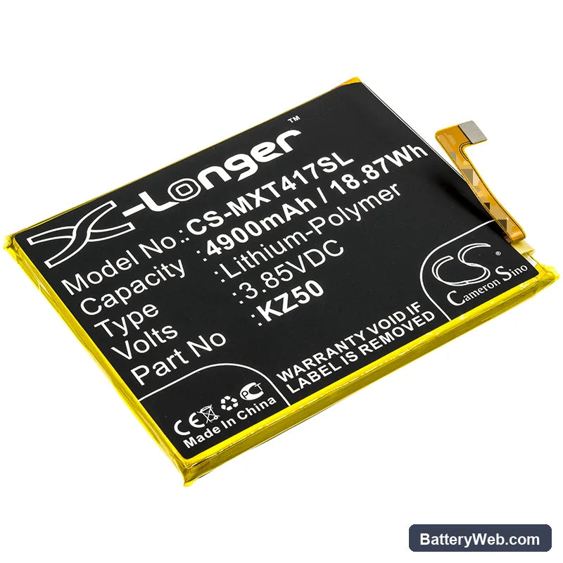 Motorola Moto G Power Replacement Battery, 3.85V, 4900mAh, Li-Polymer 1