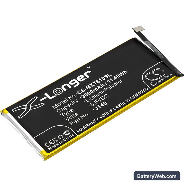 Motorola Moto G6 Plus Replacement Battery, 3.8V, 3000mAh, Li-Polymer 1