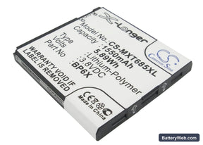 Motorola Pro Replacement Battery, 3.8V, 1550mAh, Li-Polymer 1