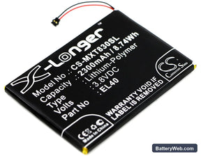 Motorola Moto E XT1019 Replacement Battery, 3.8V, 2300mAh, Li-Polymer 1