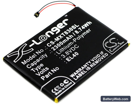 Motorola Moto E XT1019 Replacement Battery, 3.8V, 2300mAh, Li-Polymer 1