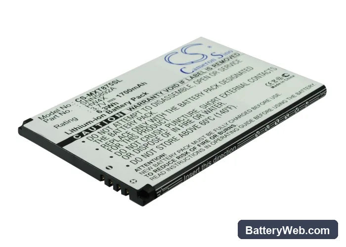 AT&T Atrix 2 Replacement Battery, 3.7V, 1700mAh, Li-ion 3