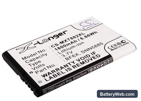 Motorola XT882 Replacement Battery, 3.7V, 1800mAh, Li-ion 1