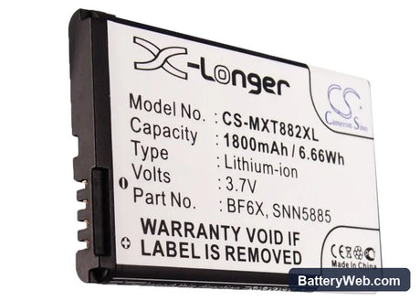 Motorola XT882 Replacement Battery, 3.7V, 1800mAh, Li-ion 5