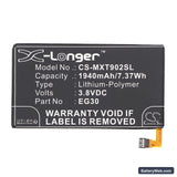 Motorola RAZR I Replacement Battery, 3.8V, 1940mAh, Li-Polymer 3