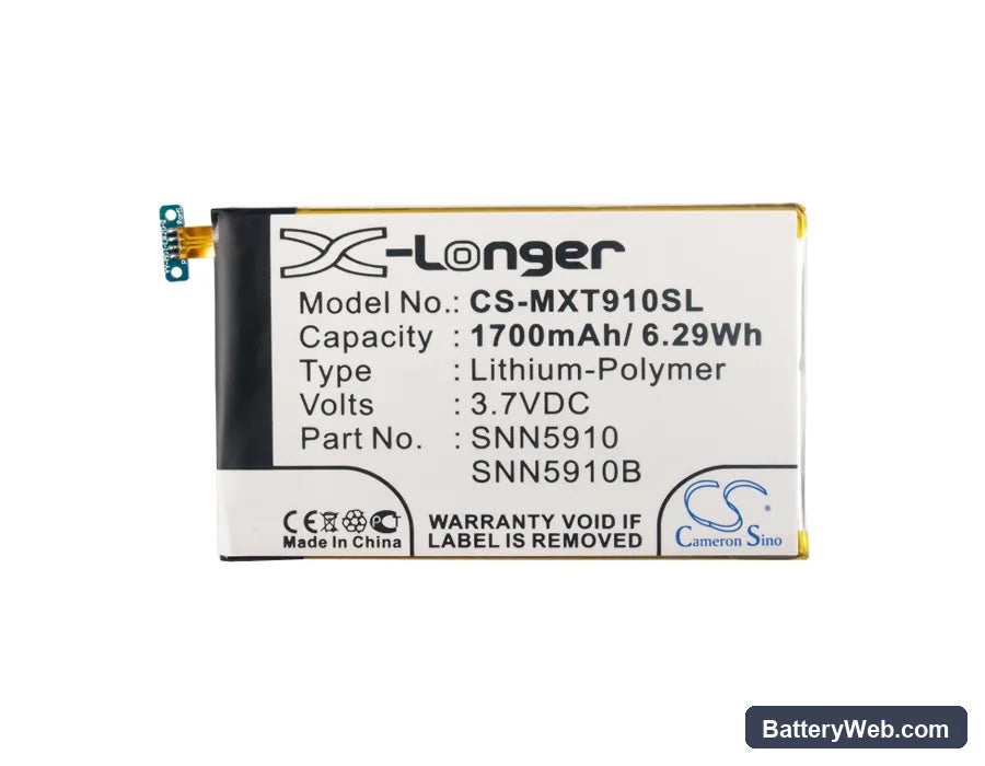 Motorola Droid Razr XT912 Replacement Battery, 3.7V, 1700mAh, Li-Polymer 5