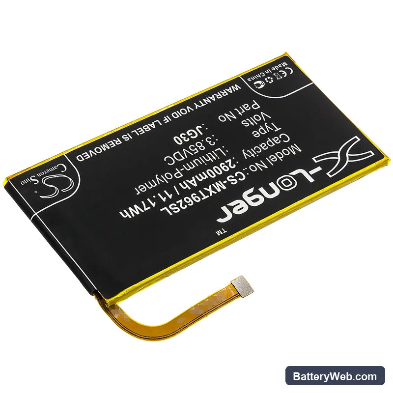 Motorola Moto G7 Replacement Battery, 3.85V, 2900mAh, Li-Polymer 2