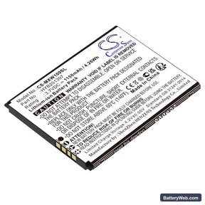 Budget Mobile MXW1 Replacement Battery, 3.7V, 1150mAh, Li-ion 1