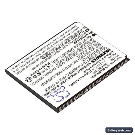 Budget Mobile MXW1 Replacement Battery, 3.7V, 1150mAh, Li-ion 2