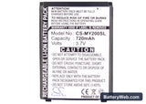 Sagem MY-202X Replacement Battery, 3.7V, 720mAh, Li-ion 5