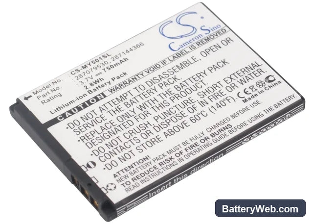 Sagem MY150x Replacement Battery, 3.7V, 750mAh, Li-ion 1