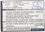 Sagem MY150x Replacement Battery, 3.7V, 750mAh, Li-ion 5
