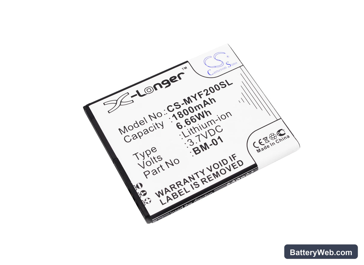 MyPhone Fun 2 Replacement Battery, 3.7V, 1800mAh, Li-ion 1