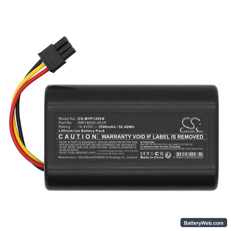 Moneual P11 Replacement Battery, 14.4V, 3500mAh, Li-ion 3