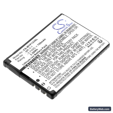 MyPhone 1230 Replacement Battery, 3.7V, 700mAh, Li-ion 1