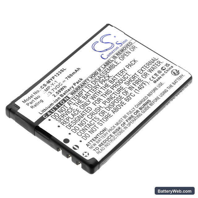 MyPhone 1230 Replacement Battery, 3.7V, 700mAh, Li-ion 1