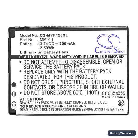 MyPhone 1230 Replacement Battery, 3.7V, 700mAh, Li-ion 5