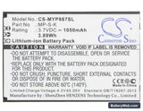MyPhone 8870 Replacement Battery, 3.7V, 1050mAh, Li-ion 5