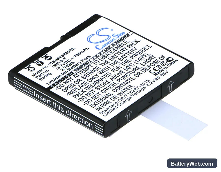 MyPhone 6680 Share Replacement Battery, 3.7V, 750mAh, Li-ion 1
