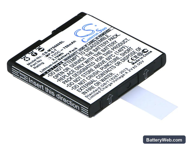 MyPhone 6680 Share Replacement Battery, 3.7V, 750mAh, Li-ion 1