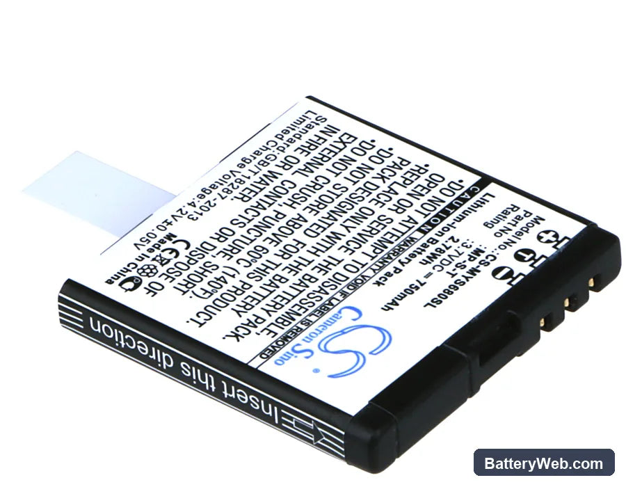 MyPhone 6680 Share Replacement Battery, 3.7V, 750mAh, Li-ion 2