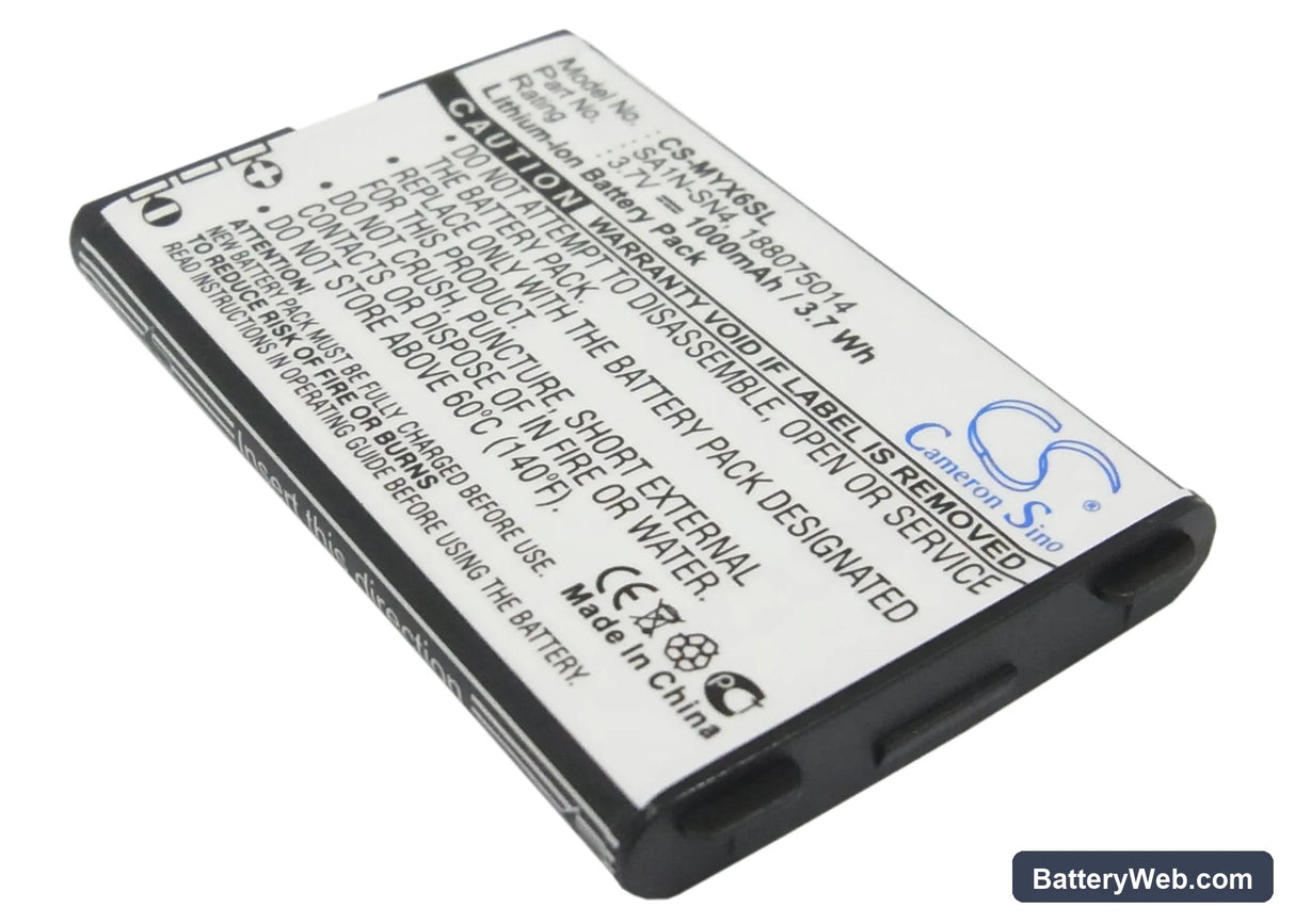 Sagem MY-X6 Replacement Battery, 3.7V, 1000mAh, Li-ion 1