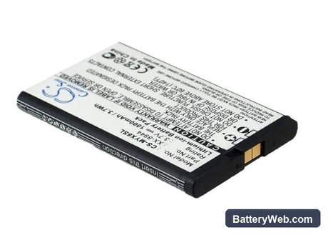 Sagem MYX-8 Replacement Battery, 3.7V, 1000mAh, Li-ion 3