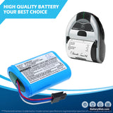 Zebra IMZ320 Replacement Battery, 7.4V, 1500mAh, Li-ion 6